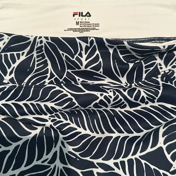 Fila Sport, Navy and White Leaf Print Skort - Picture 4 of 6